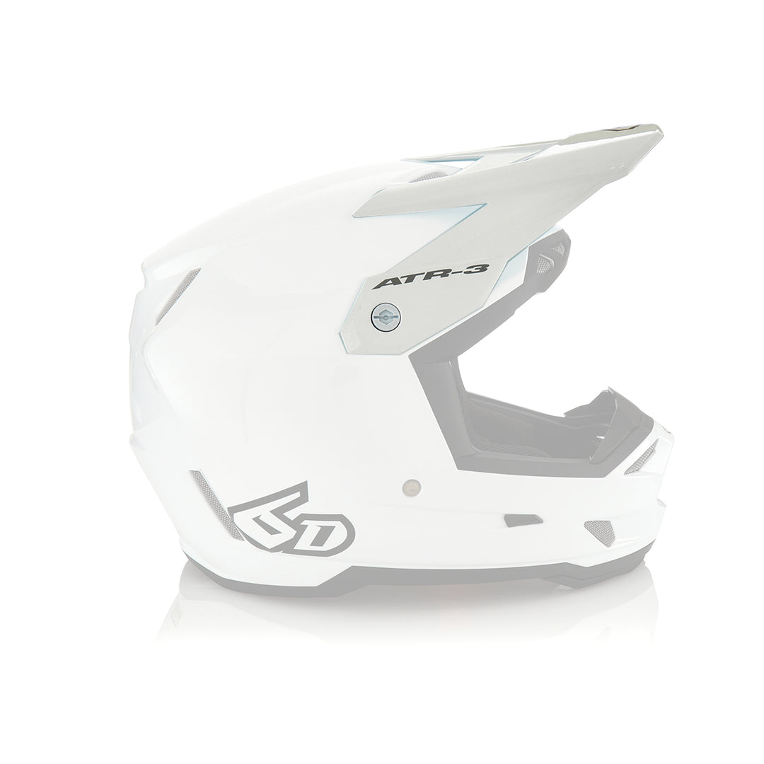 6D ATR - 3 Visor Solid Gloss - White