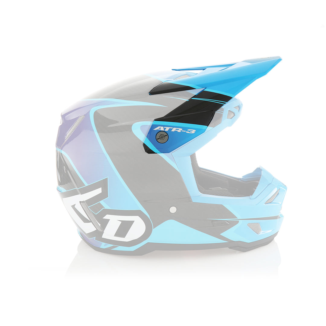 6D ATR - 3 Visor Wave Gloss - Cyan Blue Purple