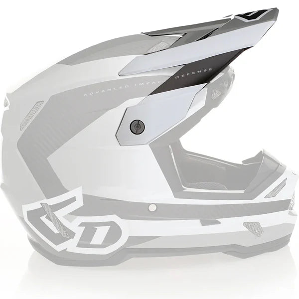 6D ATR - 3 Visor Pure Gloss white