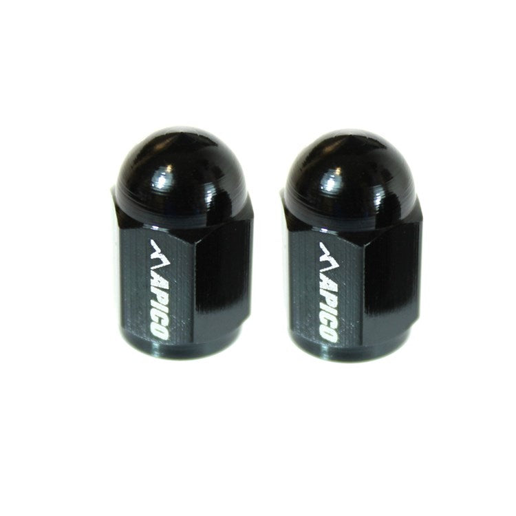 Apico Cnc Aluminium Valve Cap 2-PACK black