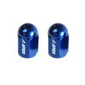 Apico Cnc Aluminium Valve Cap 2-PACK blue