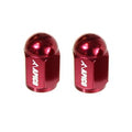 Apico Cnc Aluminium Valve Cap 2-PACK red