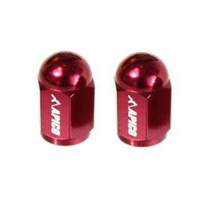 Apico Cnc Aluminium Valve Cap 2-PACK red