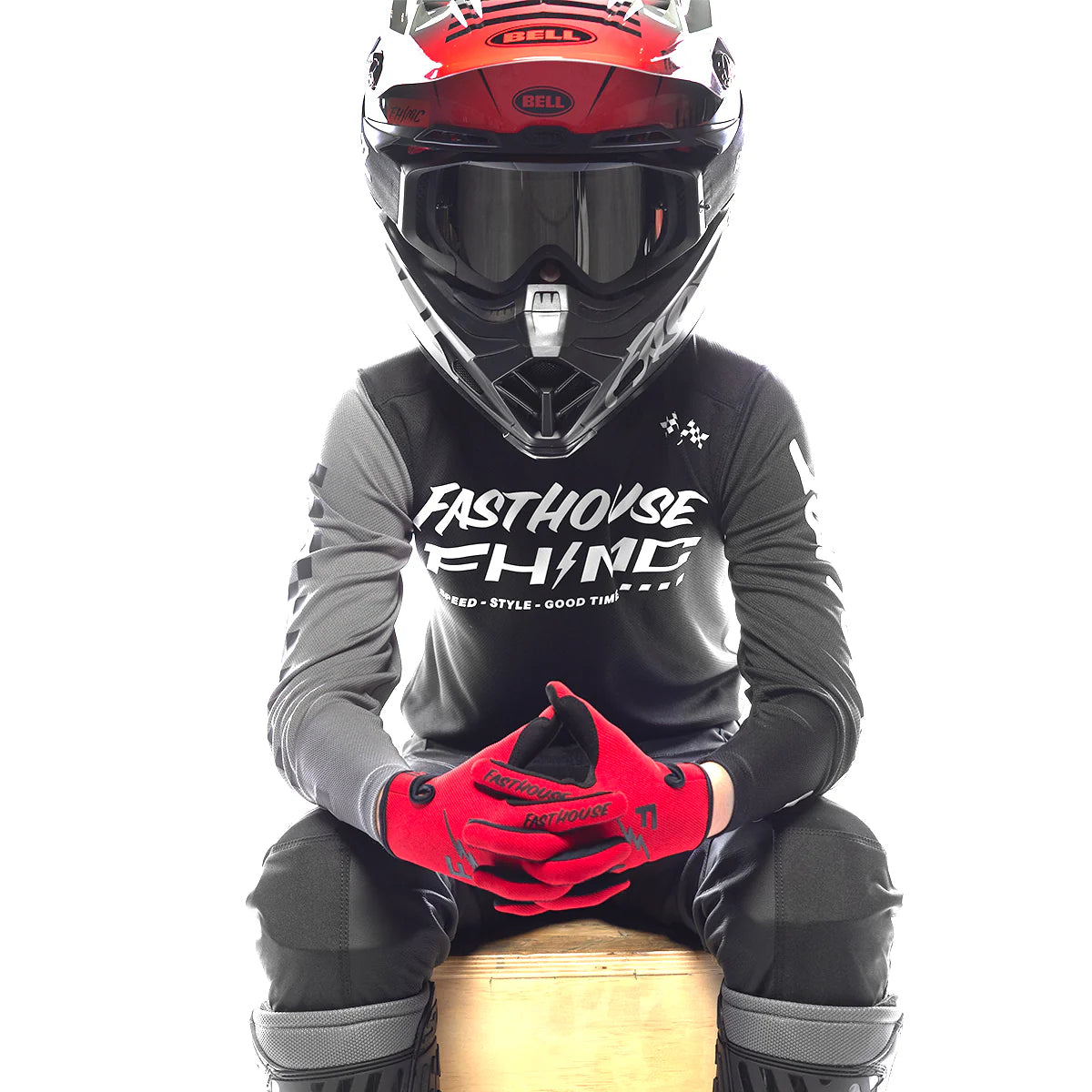 Fasthouse Carbon Method Youth Jersey - Black/Gray