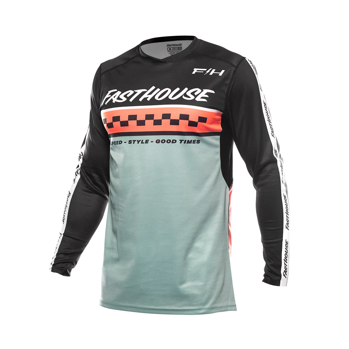 Fasthouse Elrod Formula Youth Jersey - Oceanic Mint/Hyper Coral